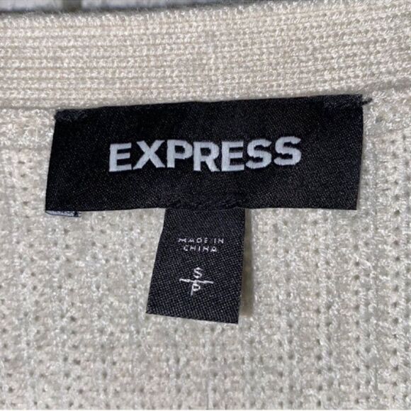 Express Cream Ruffle Sleeve Sweater(Size Small) - Picture 7 of 7